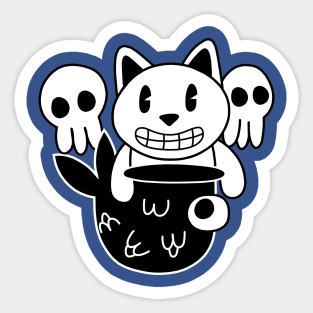 Pirate Cat Mermaid Sticker